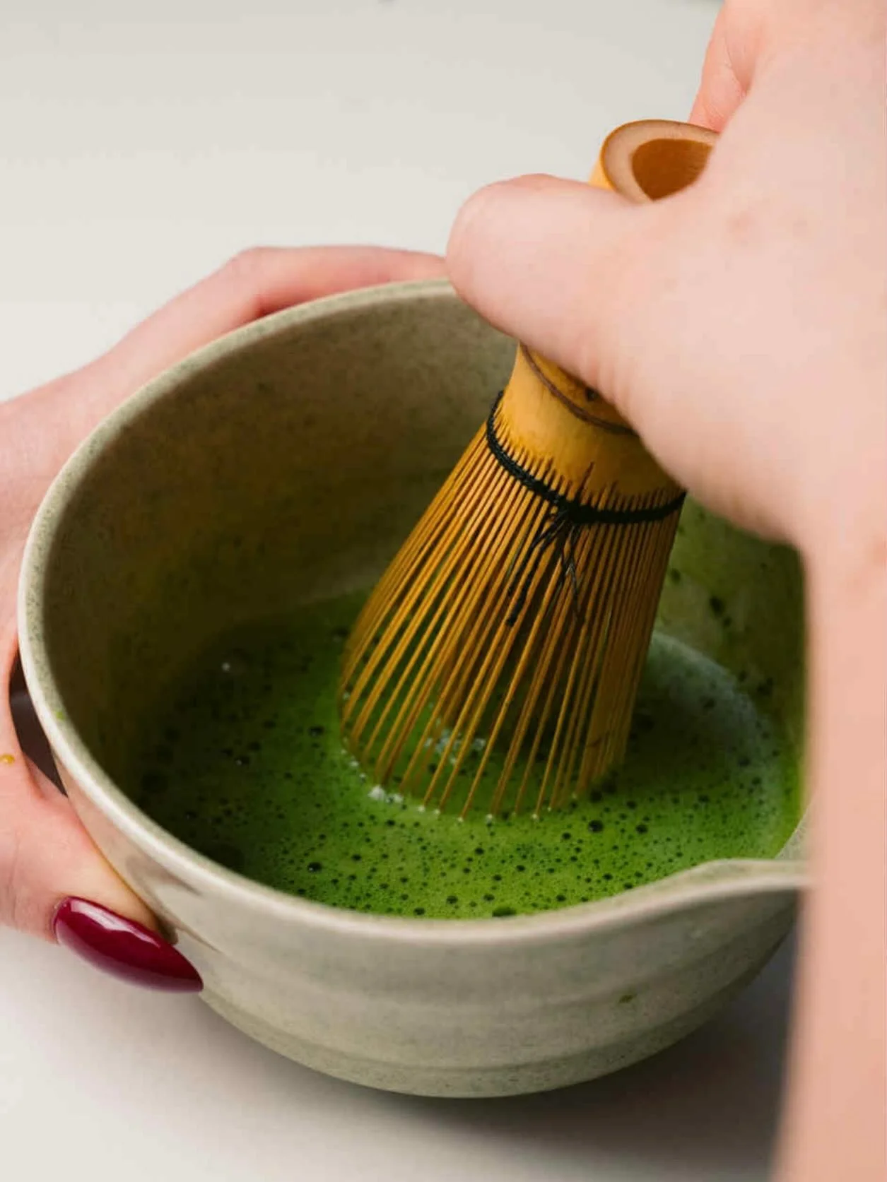 Miska matcha z bambusową miotełką